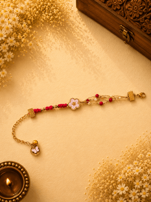 Mother of Pearl Floral Bracelet Bhabhi Rakhi