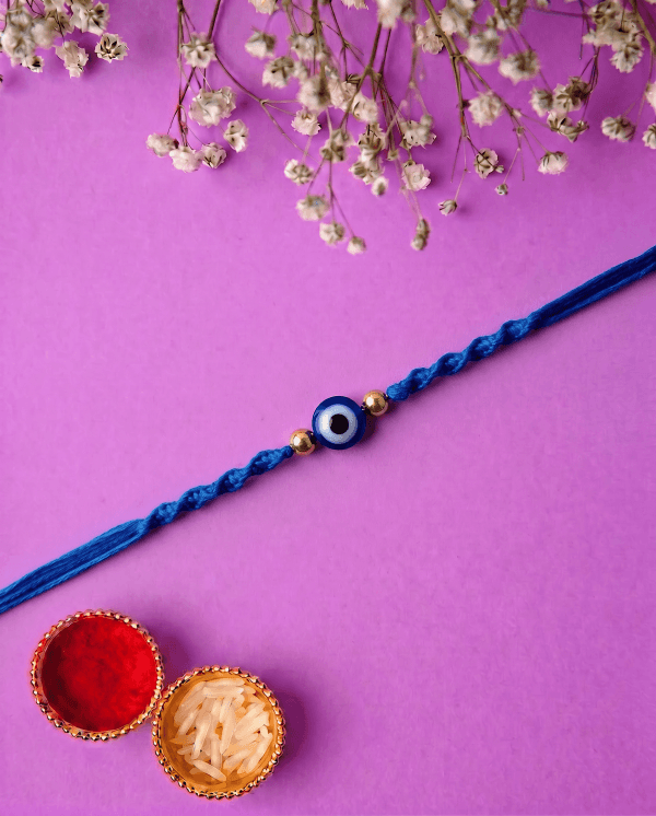 Luxury Evil Eye Protection Charm Designer Bhai Rakhi