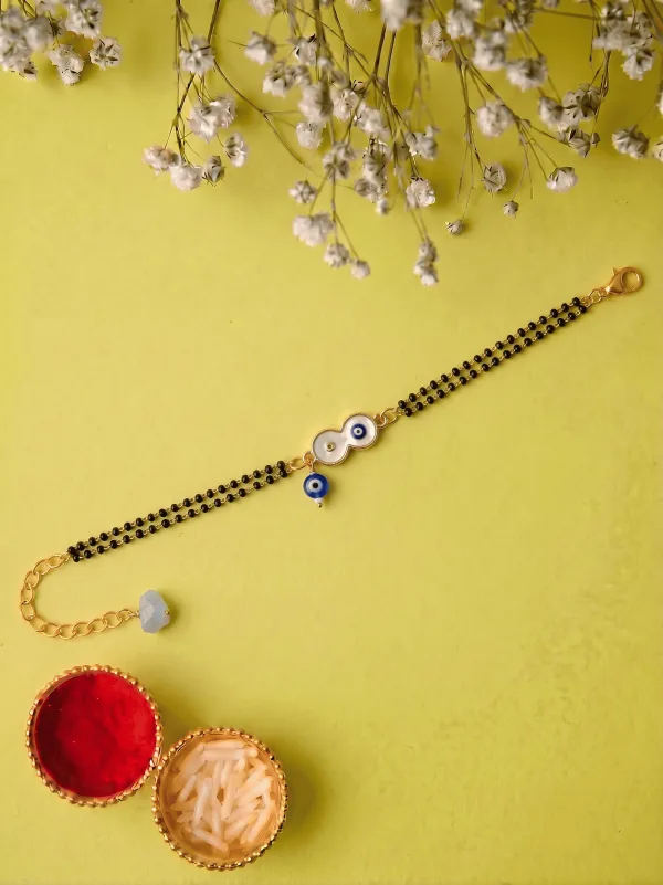 Luxury Infinity Evil Eye Mangalsutra Bracelet Bhabhi Rakhi