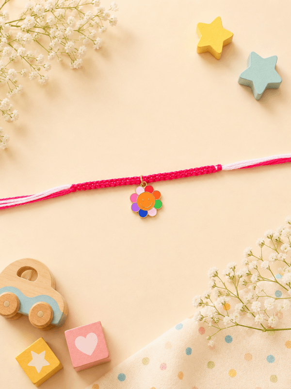 Smiley Flower Kids Rakhi