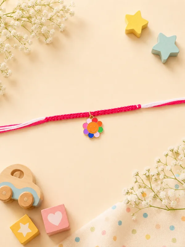 Smiley Flower Kids Rakhi