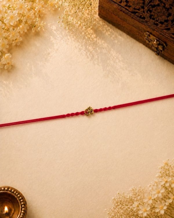 Big Om Knotting Bead Bhai Rakhi