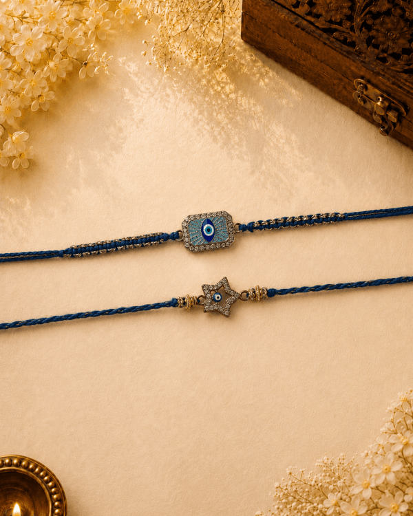 Evil Eye Bhai Bhabhi Rakhi Set