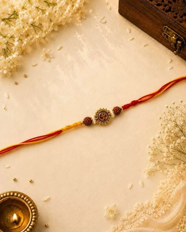 Sun Om Rudraksha Bhai Rakhi