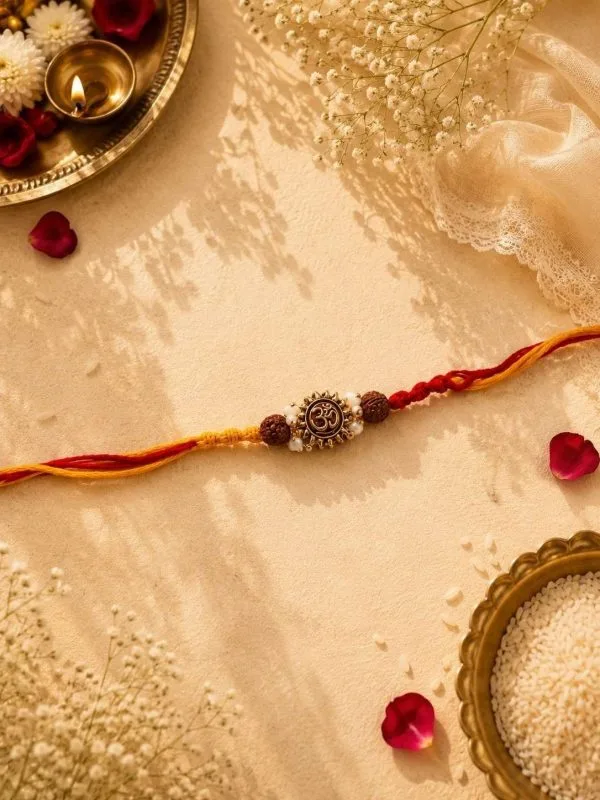 Sun Om Rudraksha Bhabhi Rakhi
