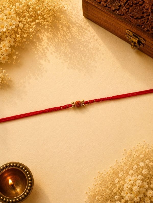 Single Rudraksha Bhabhi Rakhi