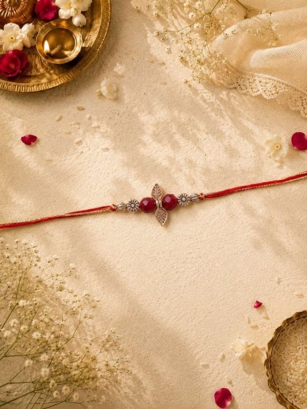 Leaf Crystal Bhabhi Rakhi