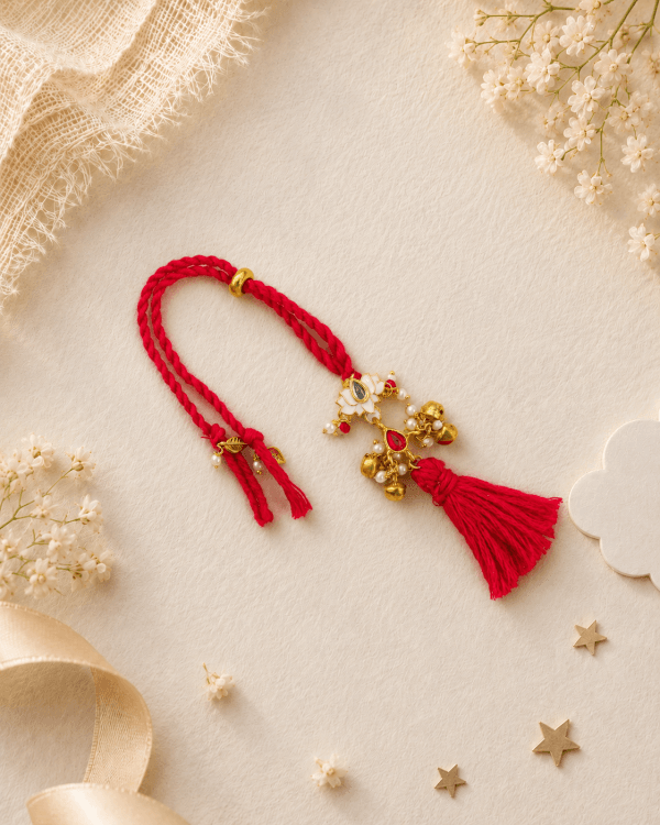 Floral Tassel Bhabhi Lumba Rakhi