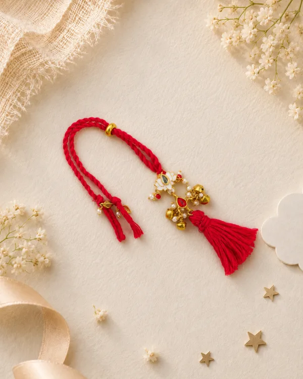 Floral Tassel Bhabhi Lumba Rakhi