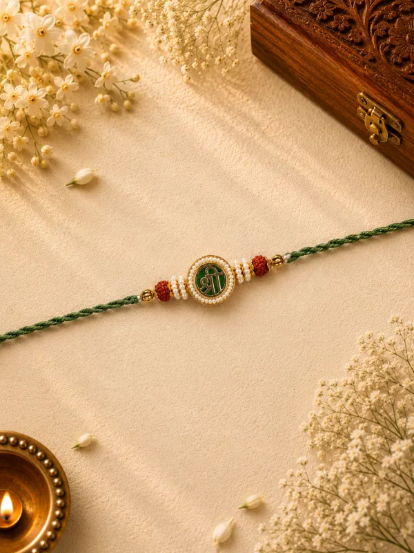 Shree Embossed Twisted Dori Bhai Rakhi