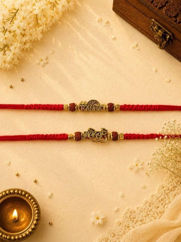 Kanha & Mahadev Bhai Rakhi Combo Set (Pack of 2)